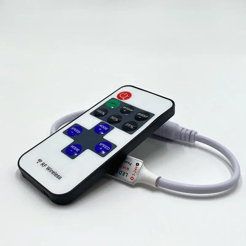 Мини-контроллер RF беспроводной 11 клавиш Одноцветный контроллер DC 5V 24V 12V светодиодные полосы света IP20 для светодиодной ленты