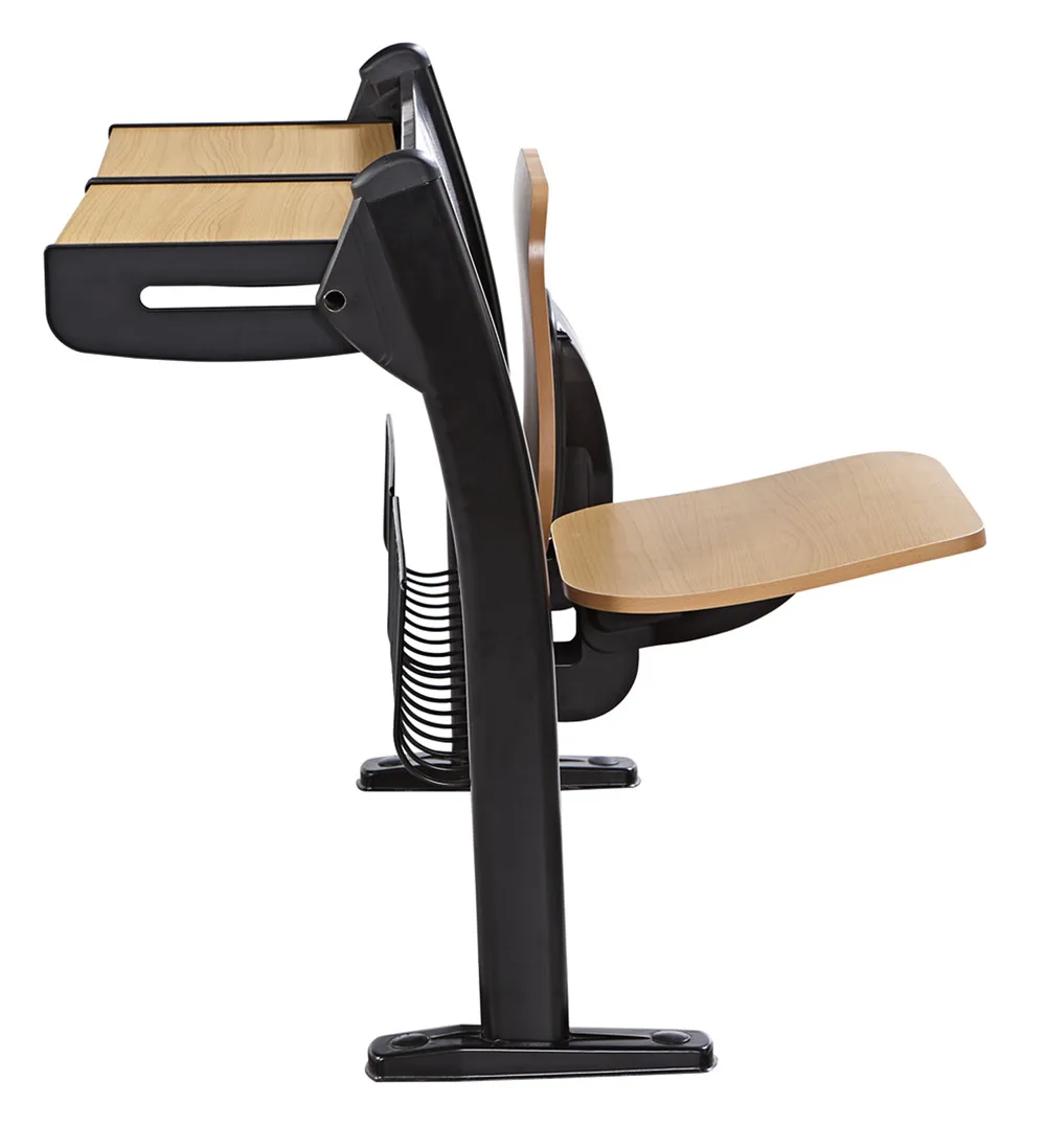 Factory wholesale cheap price lecture hall wooden seating folding retractable wooden university chair