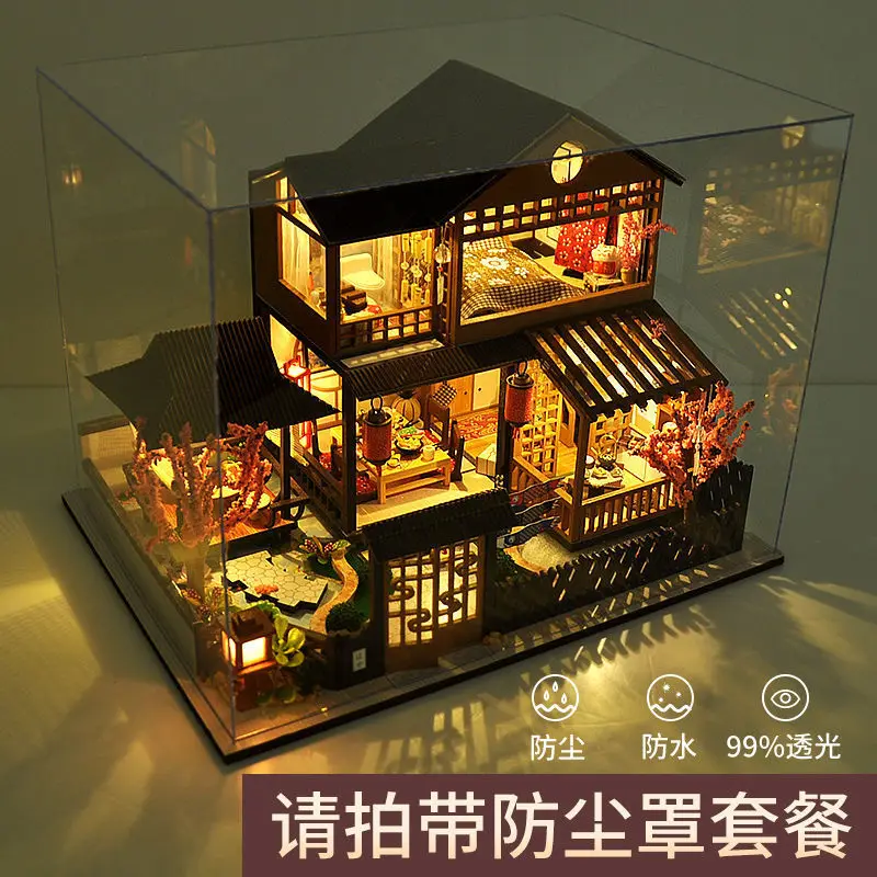 New Arrival Miniature Gift Doll House Wooden houses Miniature Diy Doll house Furniture Toy Kid Gift