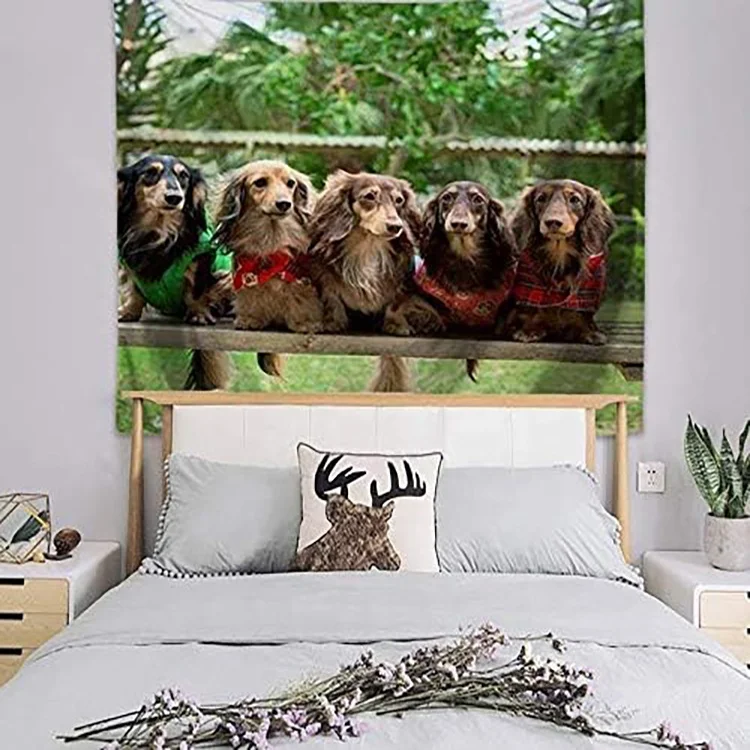Top High Quality Reusable Design China Factory Custom Logo Printed Polyester Fabric Wall Hanging Tapestry For Home Decor