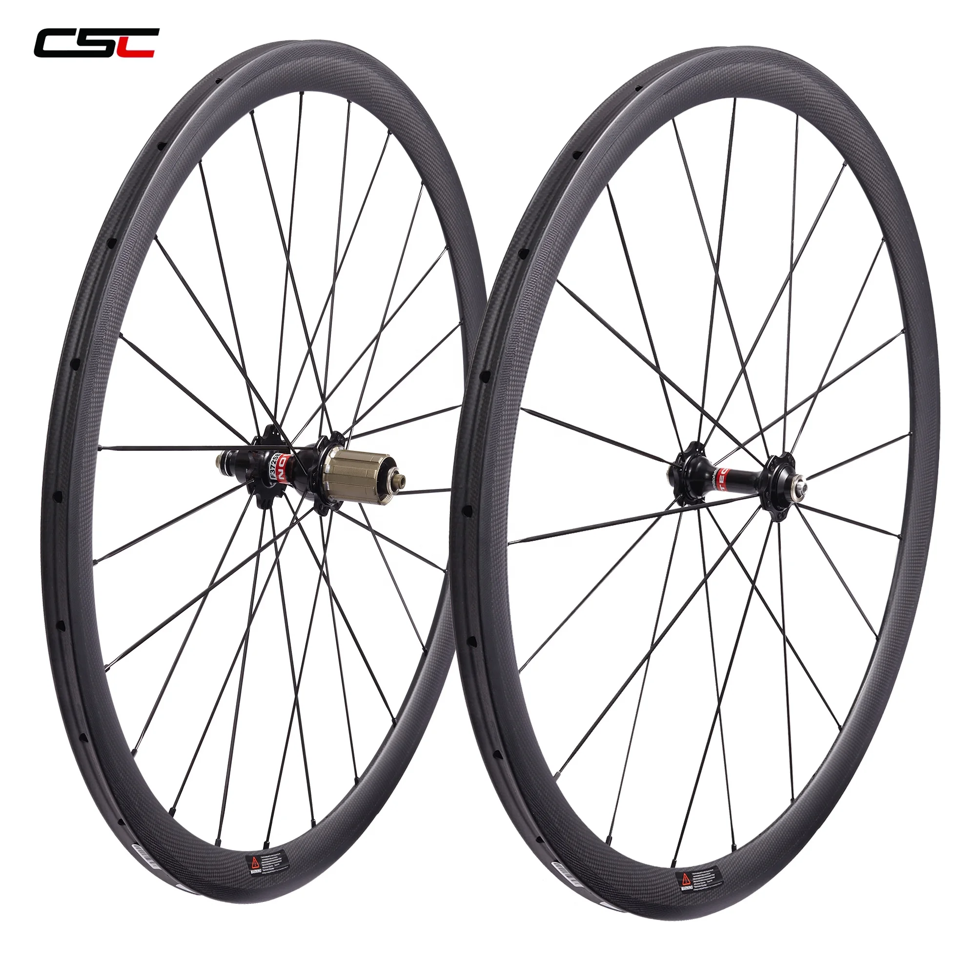 CSC 700C Road Bike Carbon Wheels Tubular 38mm depth 25mm width with Novatec A271SB F372SB hub Bicycle Wheel