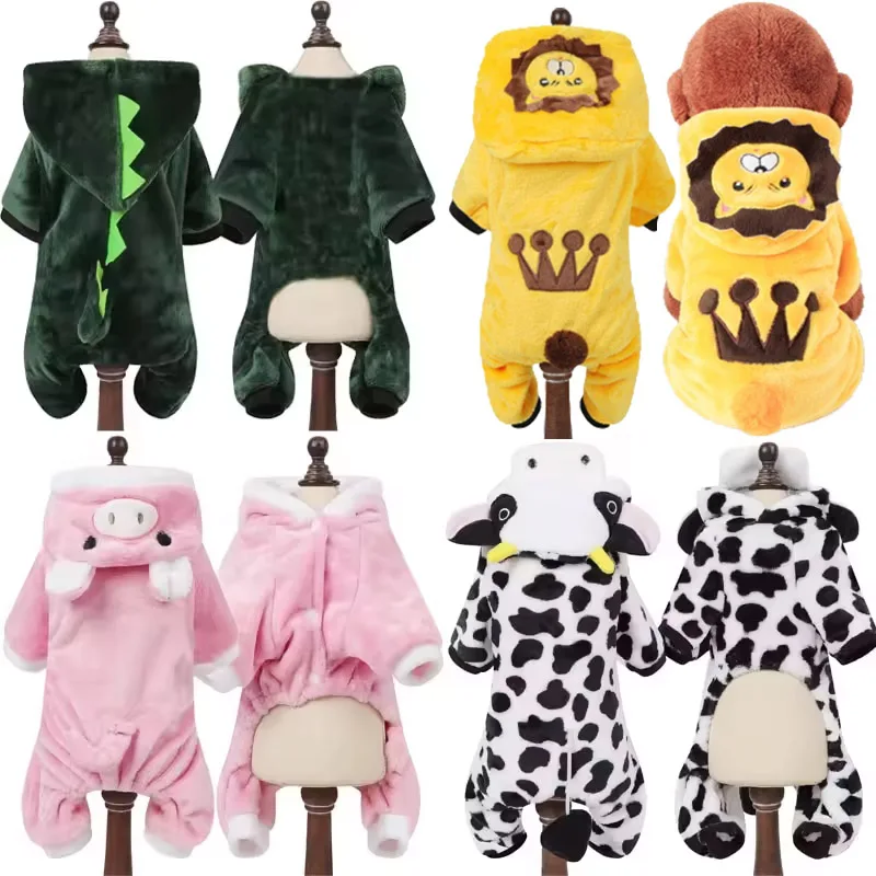 Pet Dog Clothes Winter Soft Fleece Dogs Hoodies Pet Clothes for Small Dogs Puppy Cats Chihuahua Pets Christmas Costume