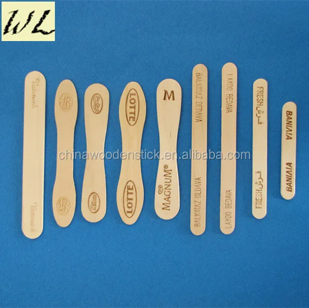 Hot sale disposable food grade wooden ice cream stick can be customized birch ice cream sticks