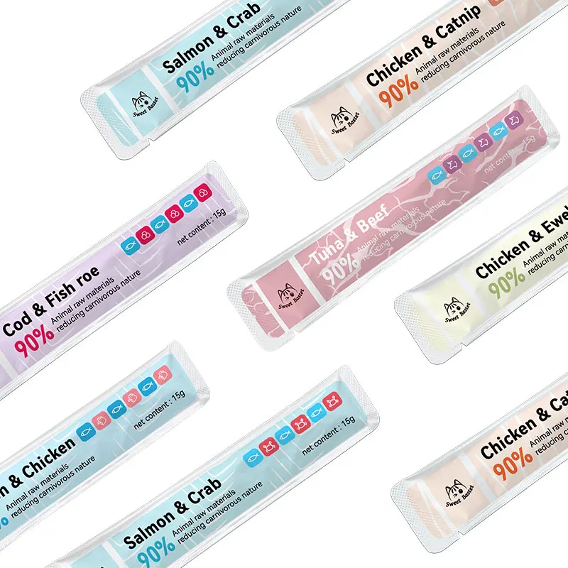 wholesale price best wet food for kittens Multiple flavors of nutritious cat strips High protein nutrition