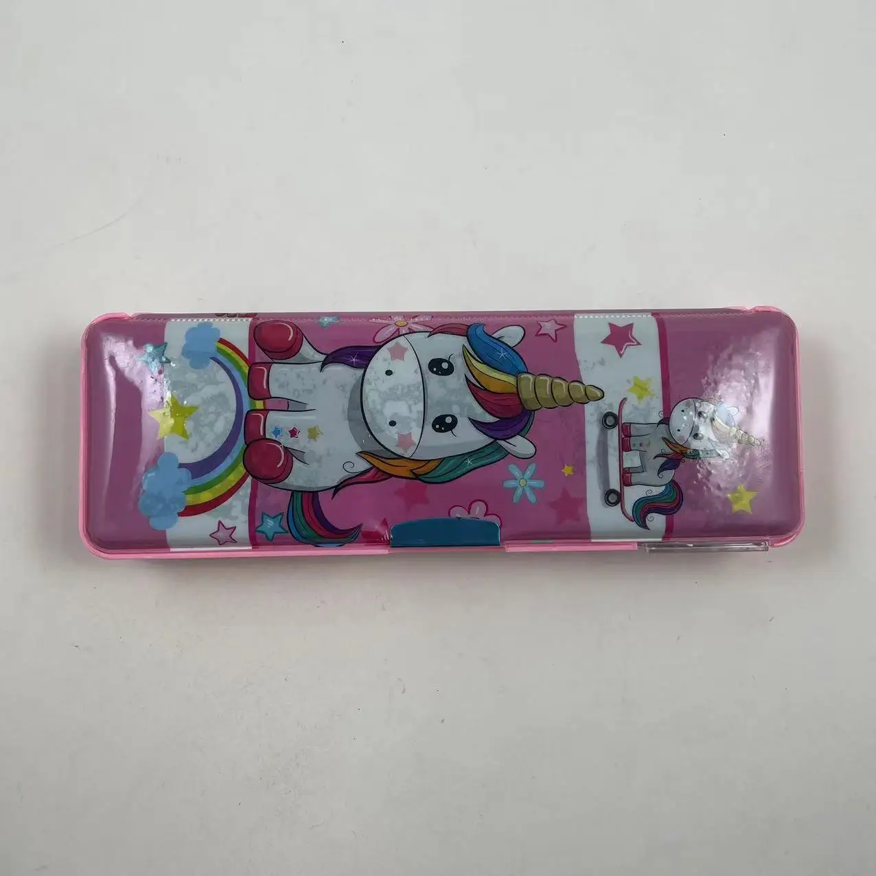 Customized lovely pink pencil box with calculator & pencil sharpener multifunctional pencil box