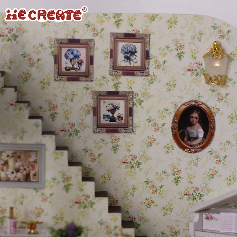 IIECREATE Amsterdam in the village miniature Villa DIY Wooden Dollhouse House