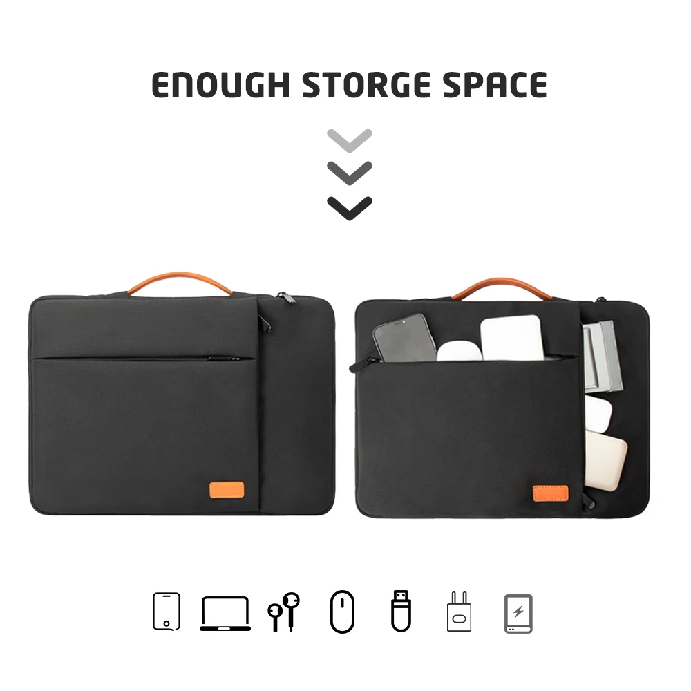 Waterproof Polyester Laptop Bags For Computers Business Men Briefcase Custom Logo  With Retractable Handle Notebook Bag Sleeve