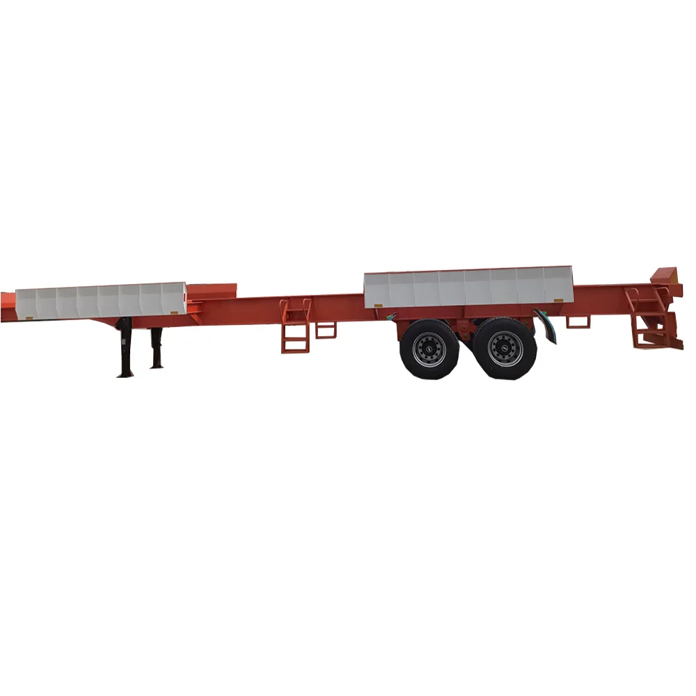Factory Tri-Axle 20ft 40ft 45ft Ship Container dock skeleton bomb cart terminal port using Semi Trailer