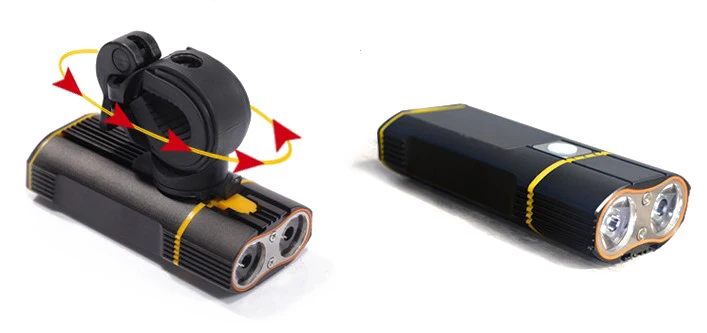 1000 люмен 2 светодиодные лучшие Фонари для горного велосипеда перезаряжаемая велосипедная фара для ночной езды