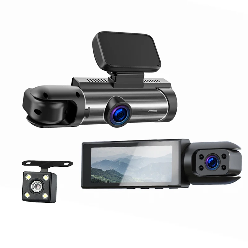 3-дюймовый 3-канальный видеорегистратор Relee dash cam 3 в 1 камера 1080P тройной режим FHD ночное видение для автомобиля такси слева справа