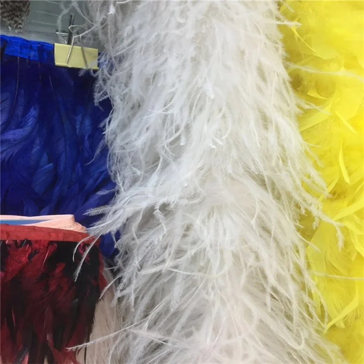 High quality white ostrich feather boas For clothing
