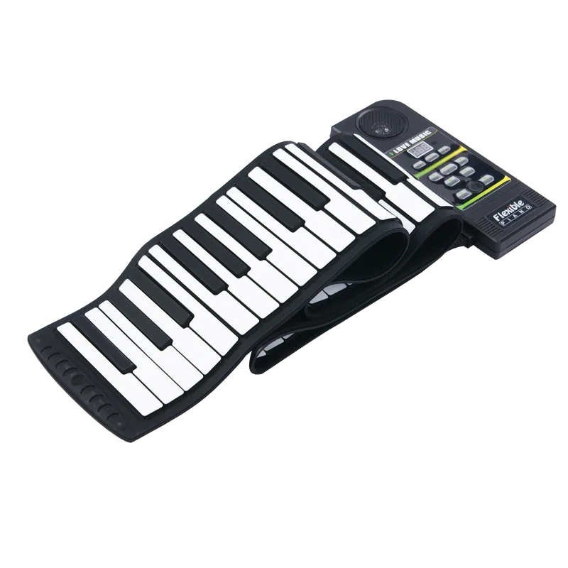 88 Keys Roll Up Piano Portable Electronic Hand Roll Piano with Environmental Silicone Keyboard and Horn for Children Kids