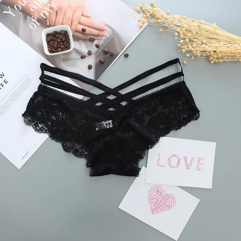 Hot Fashion Women Panties Sexy See Through Lace Ladies Thongs for sale