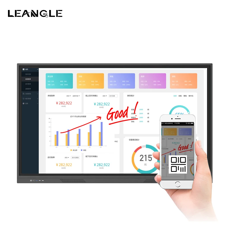 Oem Smart Board Interactive Touchscreen Display Classroom Educational Whiteboard for Conference E Learning Room
