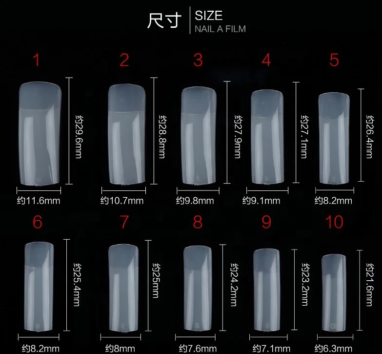 2019 Newest Design 100pcs  Nail Art Half False Tips