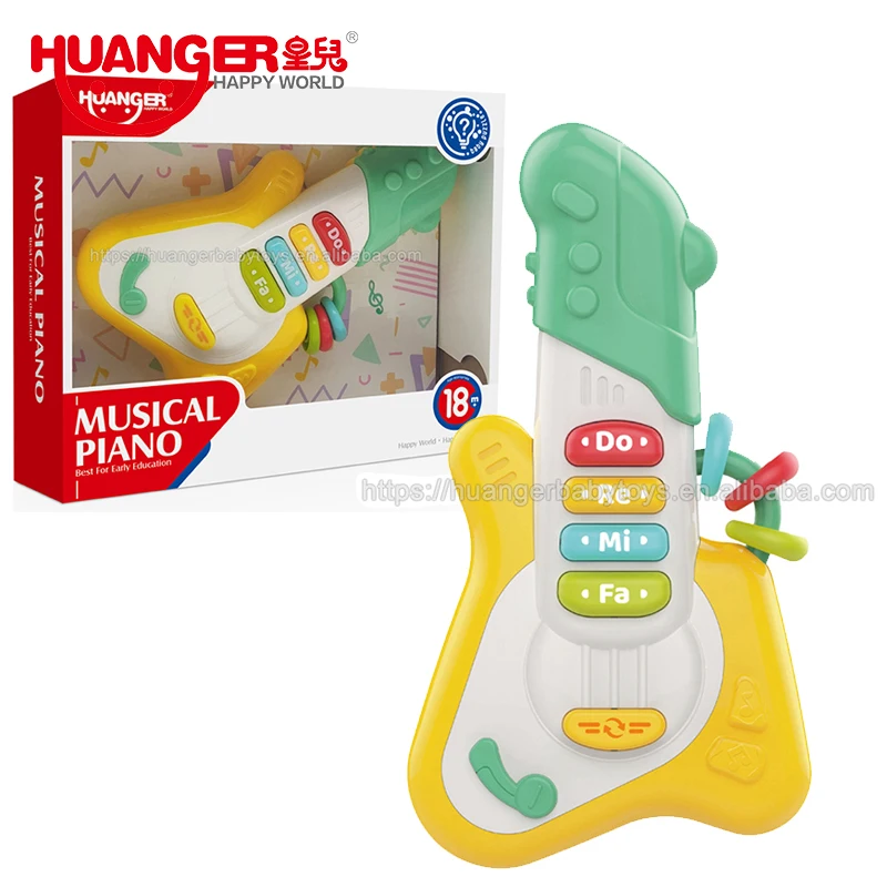Huanger HE0551 Музыкальные инструменты пластиковая игрушка гитара детские игрушки мини-игрушка