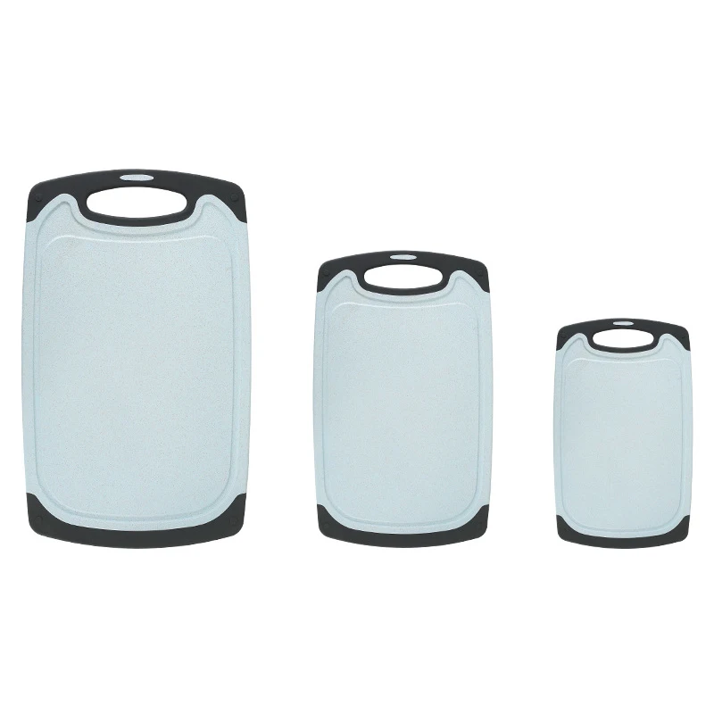 Бесплатный образец, необычная пластиковая разделочная доска для кухни, пшеничной соломы, мяса, разделочная доска с ручкой