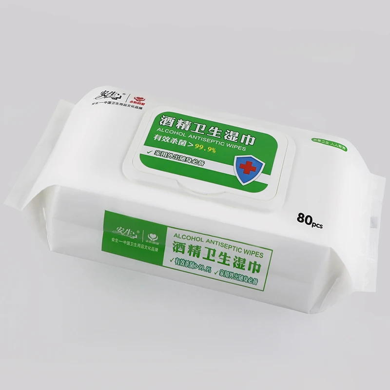 Wet Tissue Supplier Custom 80PCS Private Label Alcohol Free Antiseptic Aleo Vera Baby tissue