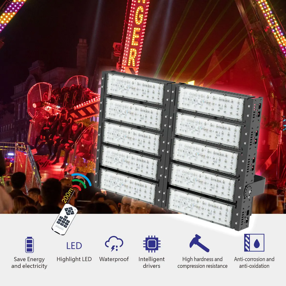 Aglare светодиодные прожекторы для стадиона 500 Вт освещение футбольного IP65 водонепроницаемый прожектор