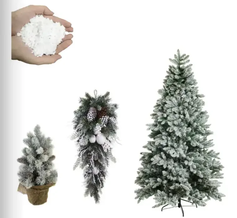 Artificial Snow for Christmas Decoration Instant Snow Dry Plastic Snowflakes for Holiday Decor Craft Winter Displays