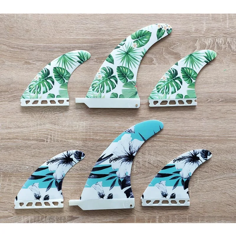 Best Polish 1+2 set Longboard Surf Fin Side Bits Fiberglass Single Fins Surfboard Fins Single