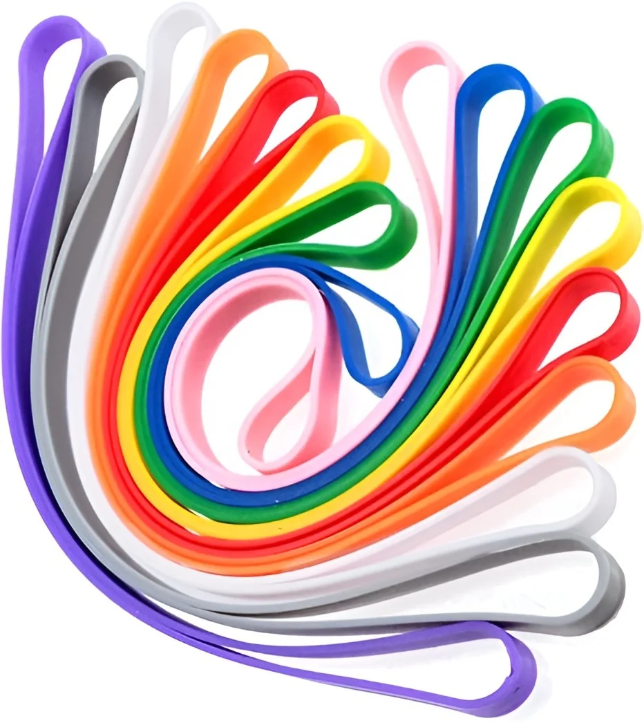 DLSEALS 12 шт. силиконовые резинки, разноцветные большие резинки