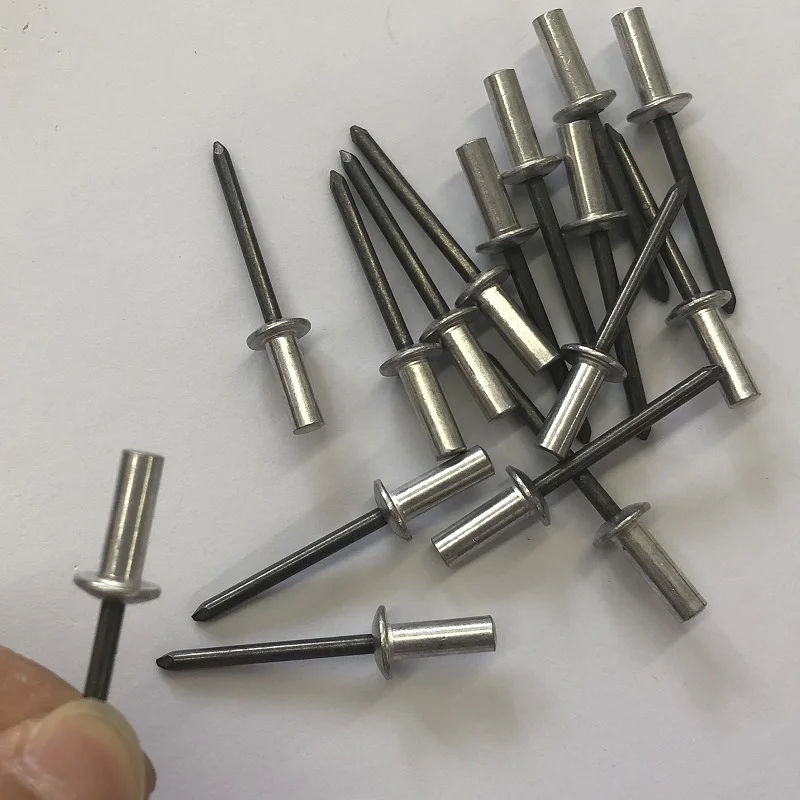 Aluminum Pop Rivet 1/8 Diameter #4 Sealed Oval Pan Round Head Closed End Blind Rivets