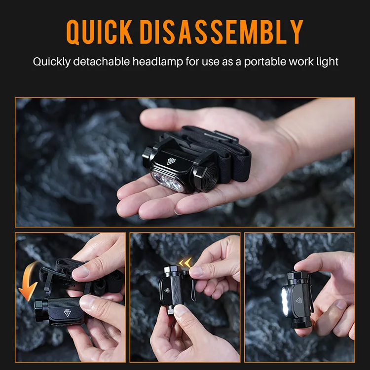 Boruit HP130 Rechargeable Waterproof IP68 Portable Pocket Light Keychain Mini EDC mini led flashlight With Magnet,clip