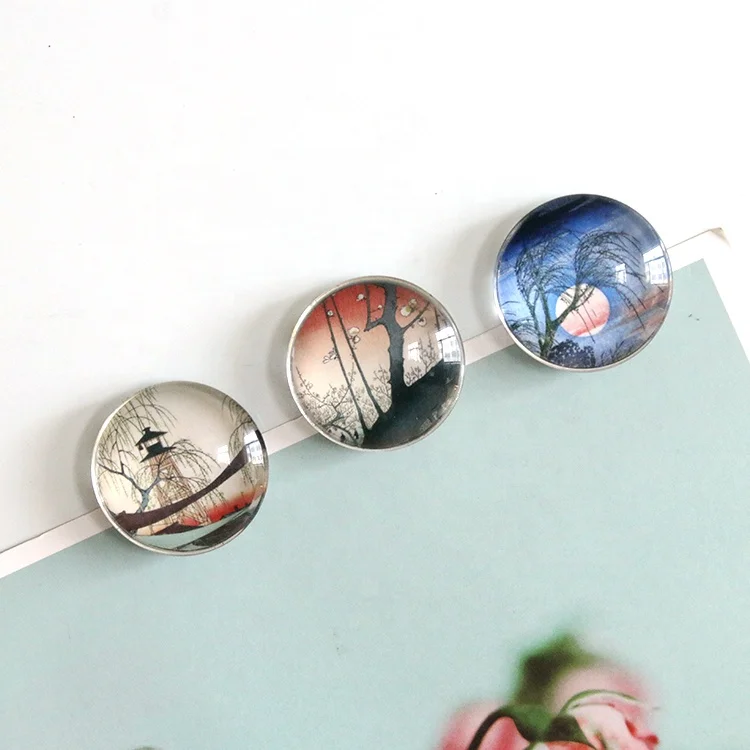 LY New Clear Tree Shape Glass Refrigerator Magnet Sticker Acrylic Die Cut Japanese Tourist Souvenir Magnetic Fridge Magnets