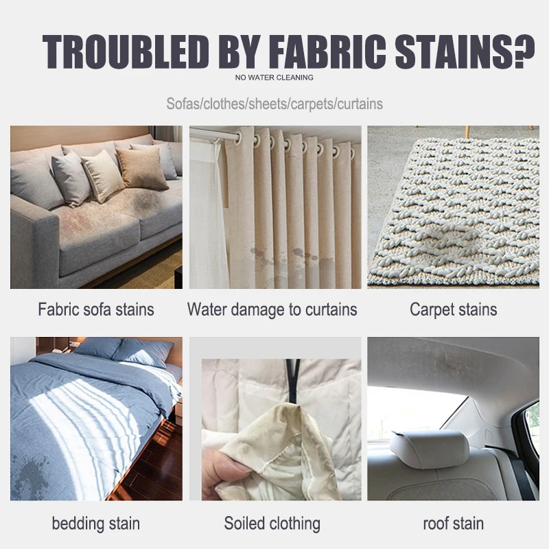 Furniture Freshener Fabric Sofa Clothes Carpet Quilt Odor Removal Spray Water-free Cleaning Agent for Home Clean