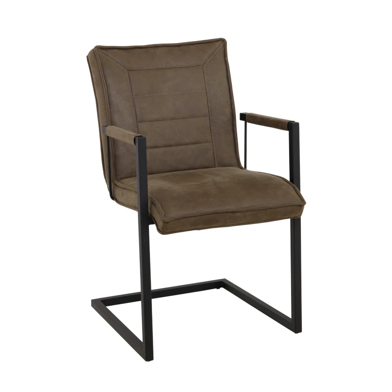 Новая модель 2022, мебель для столовой, современный обеденный стул из искусственной кожи с рукояткой и обивкой в скандинавском стиле для ресторана