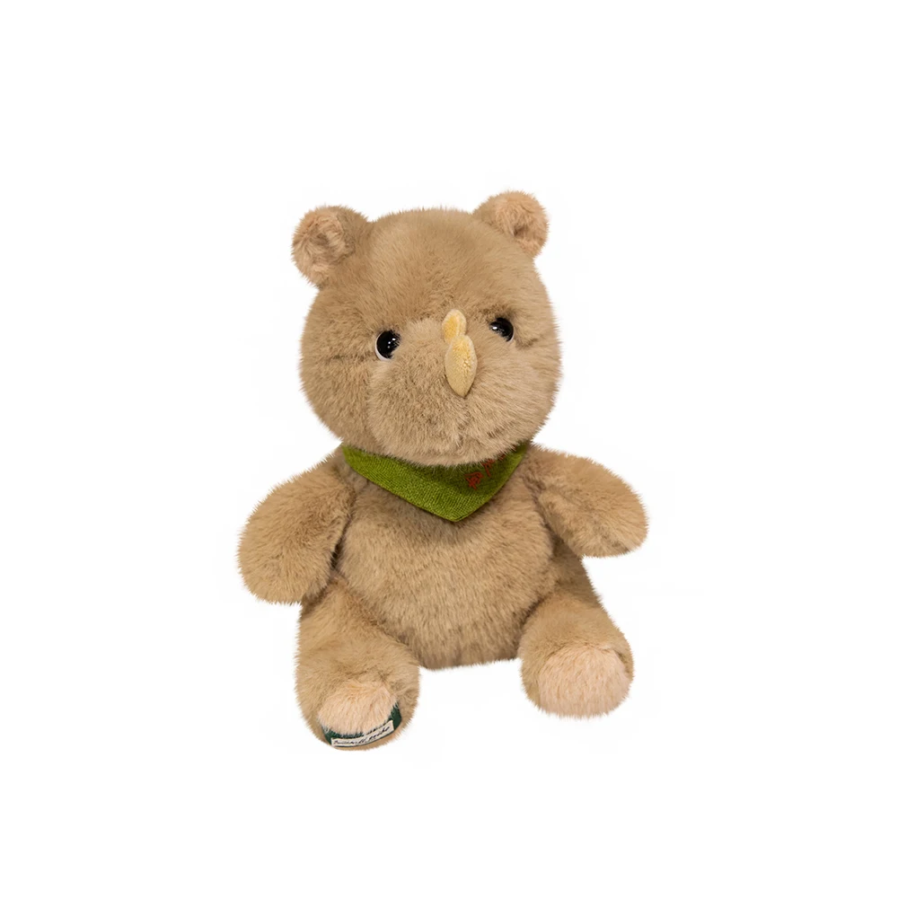 Kawaii Lifelike Wild Animal Stuffed Rhino Toys Cozy Hippo Plush Dolls Customized Design Personalized Logo Embroidery ISO Factory