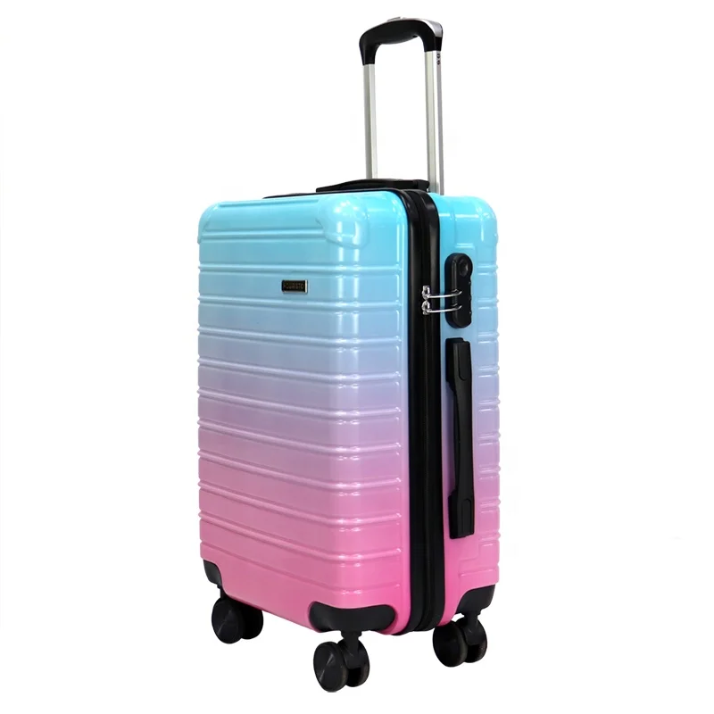 factory customized popular design new arrival ABS PC 20 24 28 inch travel bags luggage trolley suitcase with 360 double wheels
