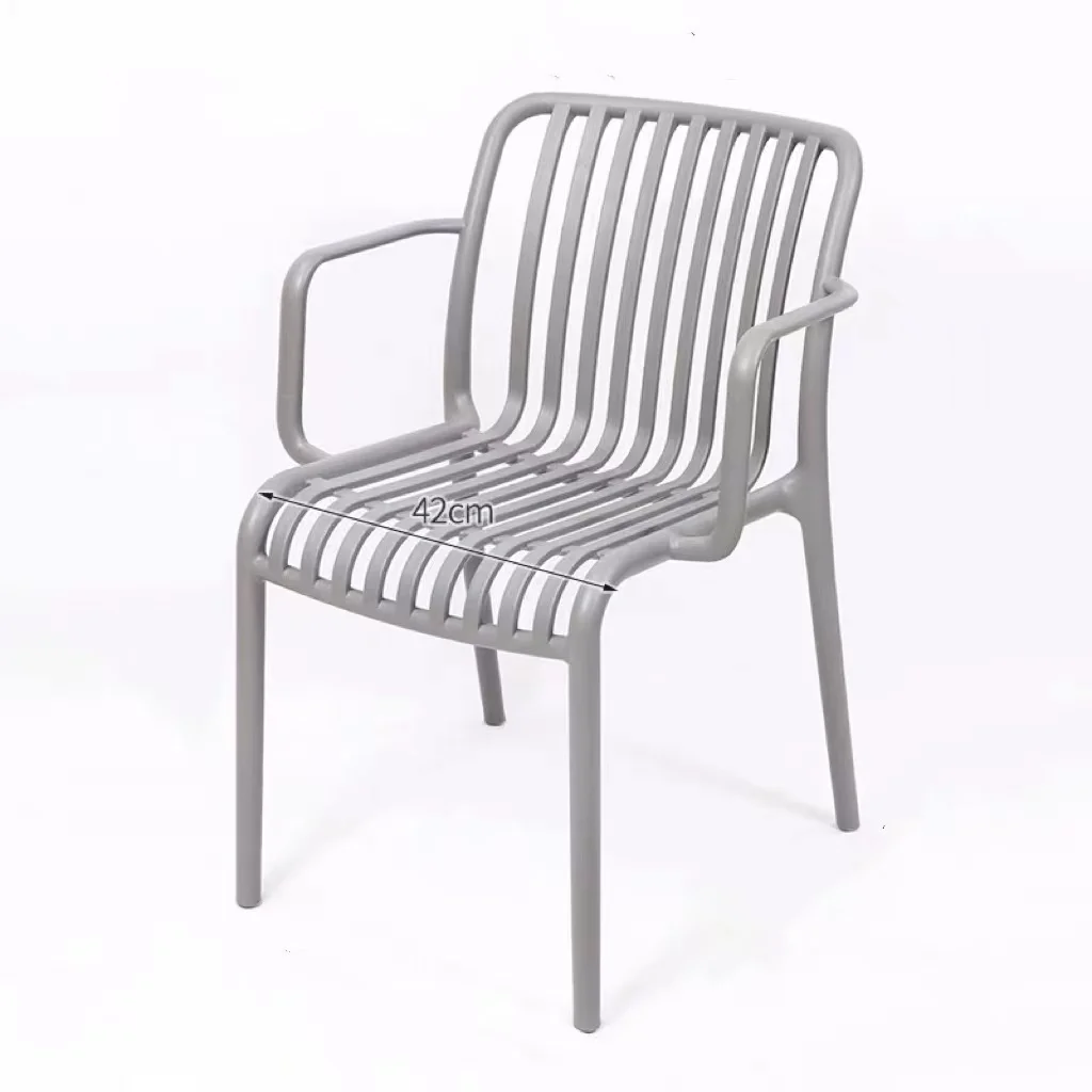 PP Plastic leisure chair Nordic simple chair patio chair for milk tea shop stool open air restaurant outdoor portable stackable