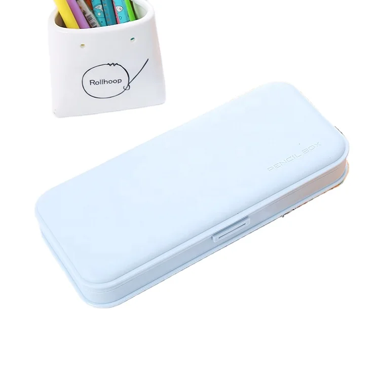 Wholesale Cheap Cute popular simple macaron color PP matte pencil case stationary box with custom logo
