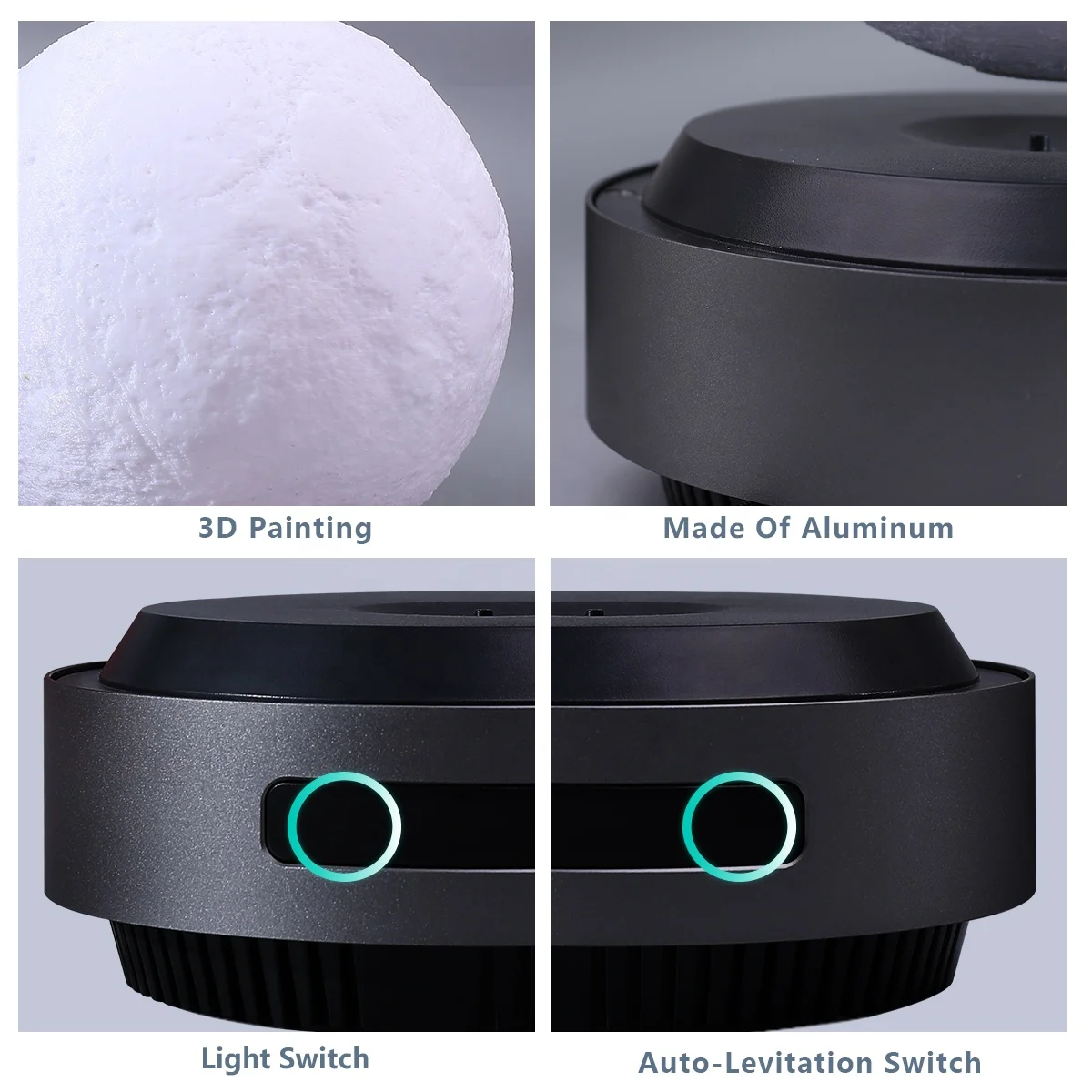 Новое изобретение автоматический подъем 3D левитирующая Лунная лампа плавающие светодиодные ночники лампы для детей друзей любовников подарки на день рождения