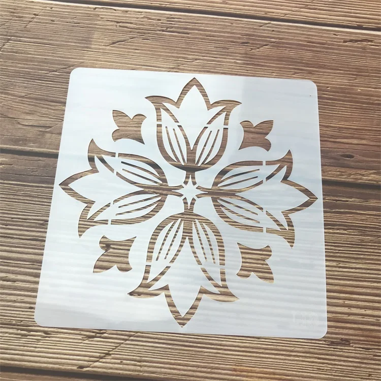 Hot Sale Wholesale Beautiful Painting Custom Plastic For Children Letter Templates Decorative rose Stencil