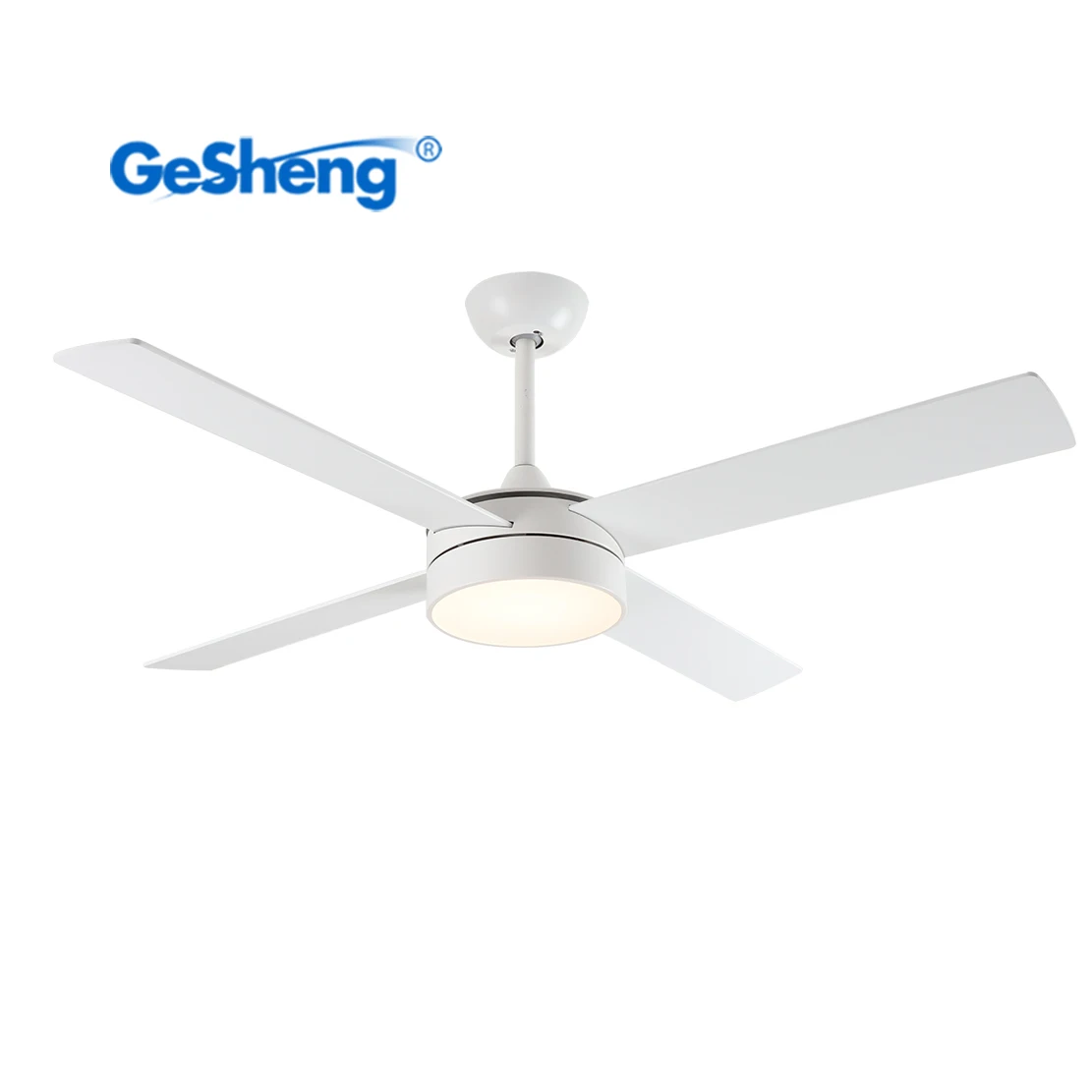 Simple Design Customized Fan Lamp 52 Inch 4 MDF Blade Reversible Motor Led Ceiling Fans