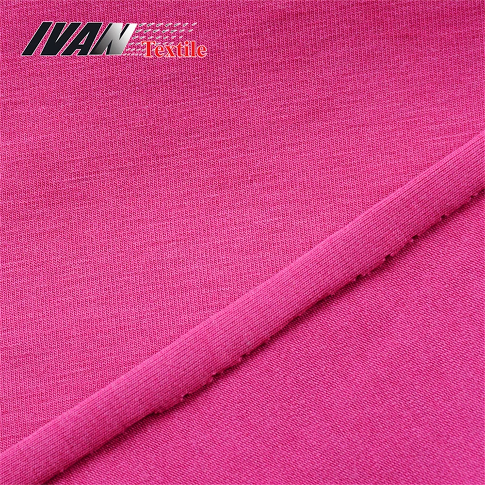 Good quality 40s cotton rayon spandex compact siro jersey pd fabric