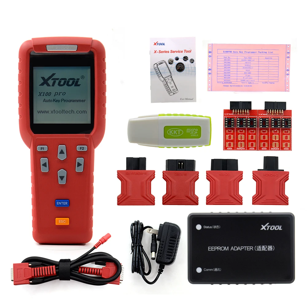 Самые популярные Xtool X100 PRO Авто ключевой программист X-100 + обновленная версия с EEPROM адаптер автомобильный программирующий