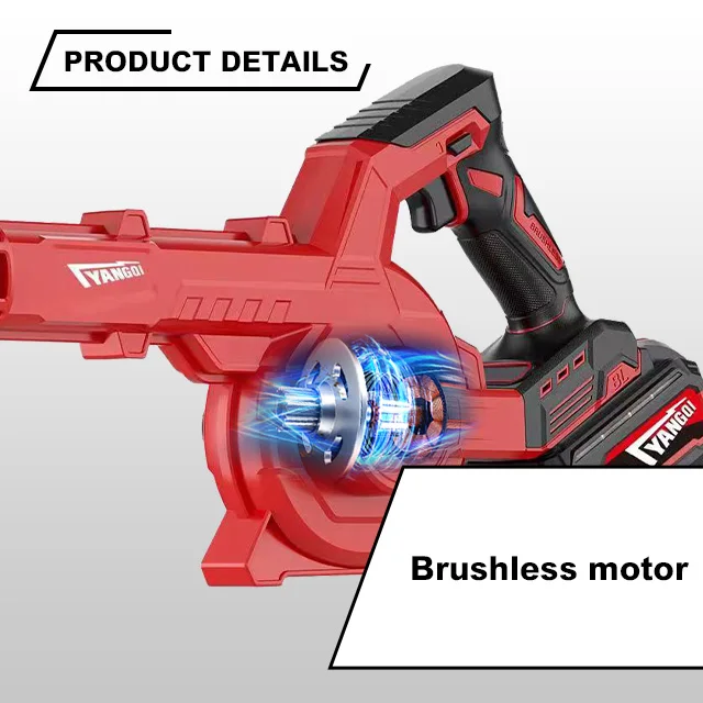 YQ-9-15 21V/6.0Ah Cordless Blower Cordless Tools Cordless Air Blower Brushless Motor Blower With Lithium Ion Batteries