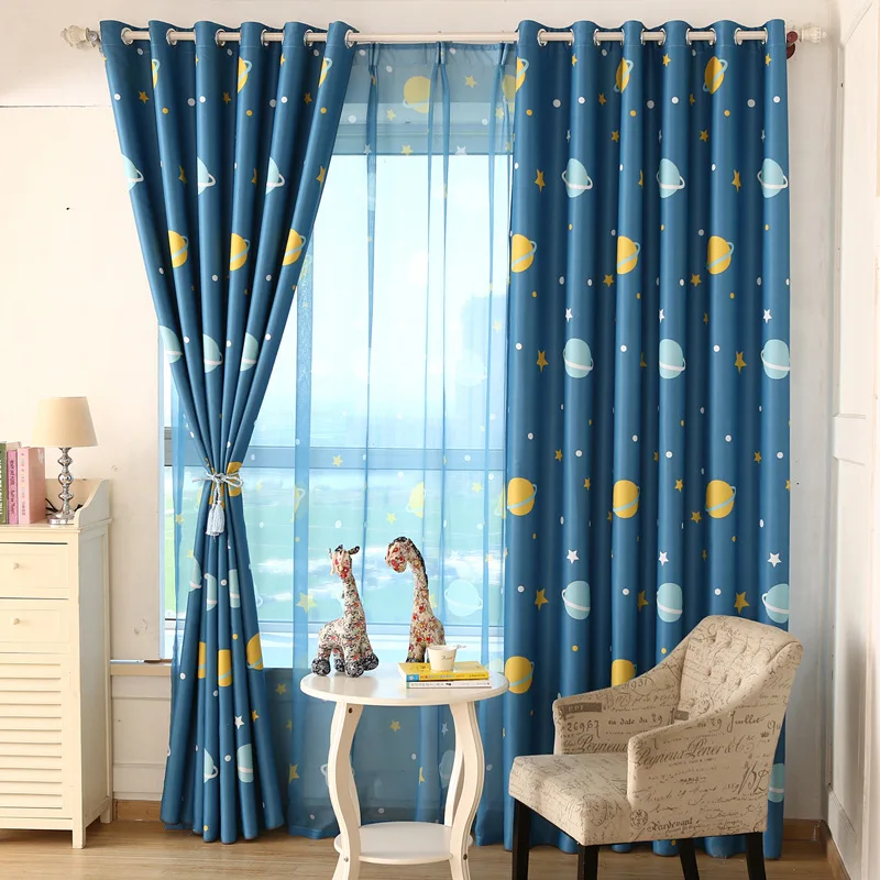 Wholesale 3d Luxury Custom Blackout Korea Simple Luxury Ningbo Jacquard Children Designs Fabric Curtains