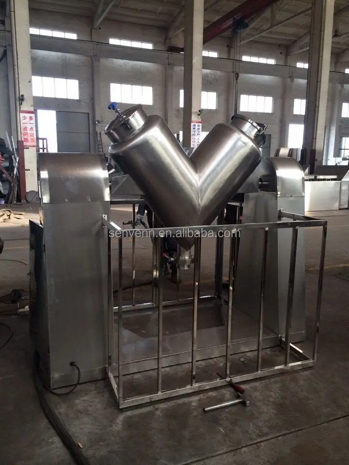 SenVen Food industry small dry powder mixer V shape flour animal feed mixers for sale