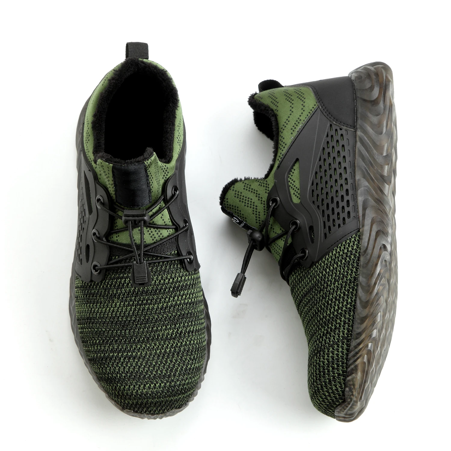 Unisex fashion black prevent smashing steel toes safety shoes winter thermal low cut shoes