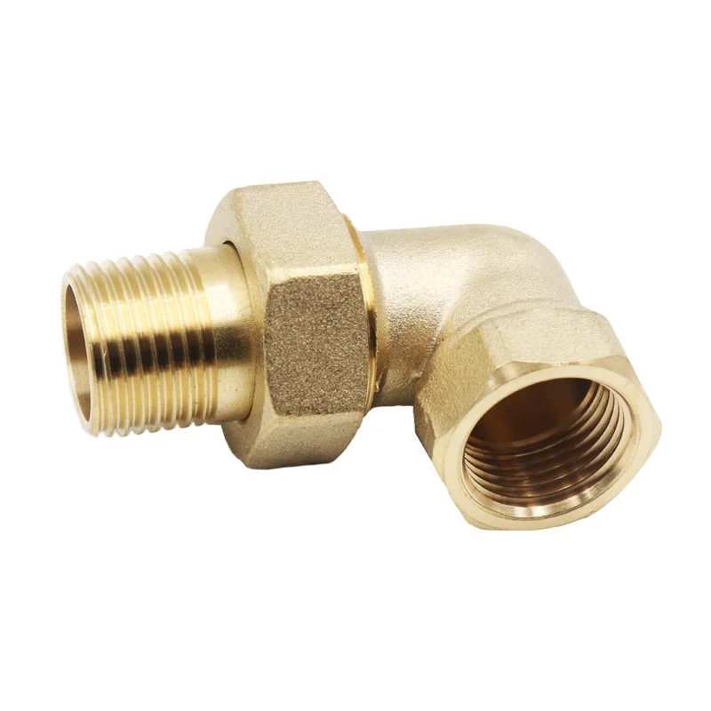 High quality sand blaster O-ring seal forged brass union elbow fitting