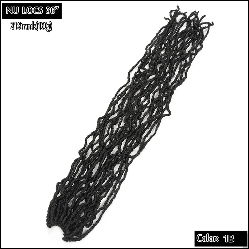Customized Nu soft locs 18 Inch Ombre Faux Locs goddess Locs Wavy dread locks 36inch Crochet Hair synthetic extensions vendors