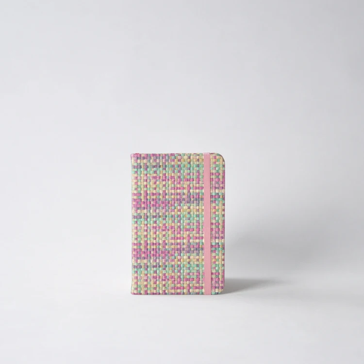 Customized A5 A6 Hardcover Pocket Size Journals Small Notebooks Cute Journal Japanese Style Woven Pattern Fabric Notebook