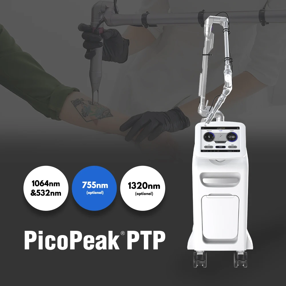 Professional Q-switch Diode Picosecond Laser Machine with 4 Wavelength for Tattoo Removal Machine for Salon