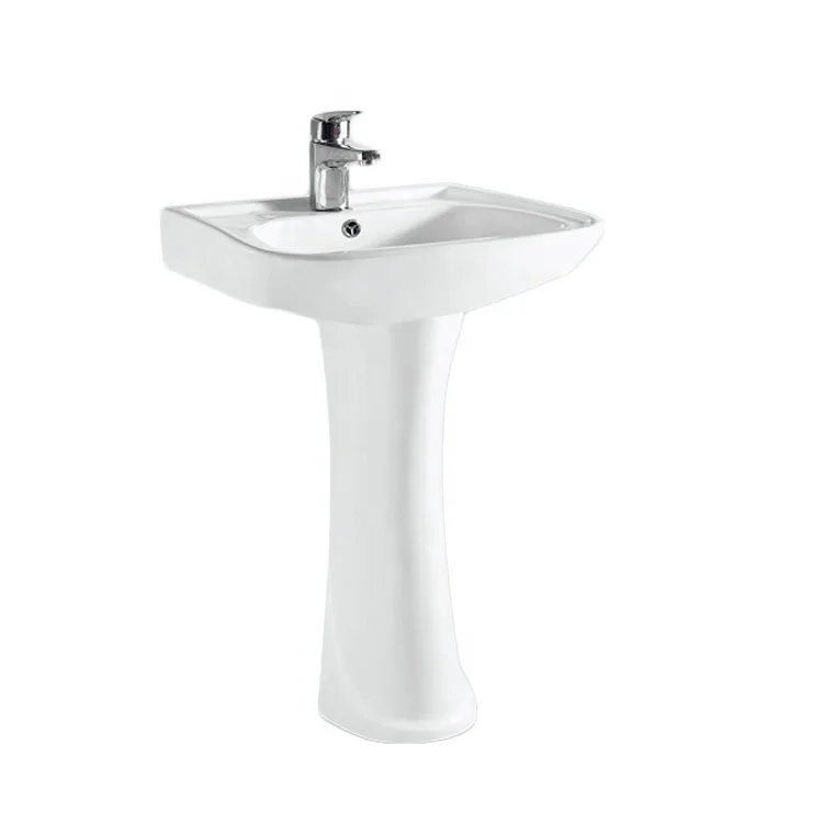 Wholesale Pedestal Basin Ceramic Hotel Lavatory Floor Mounted Basin Sink Toilet Basin