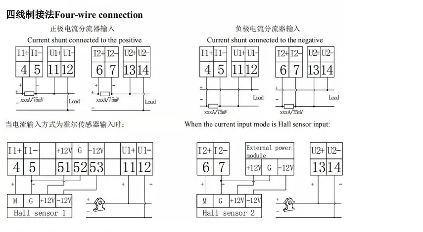  DC DJSF1352-RN din-рейка измерители энергии для солнечного применения с 75mV shunit и датчик